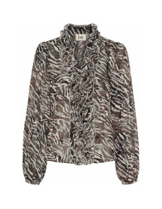 Vibse Ruffle Blouse | Brown