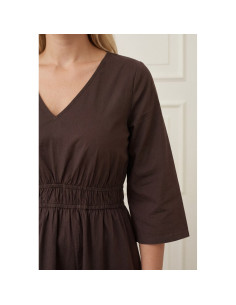 Sigga Sleeve Dress | Brown 2