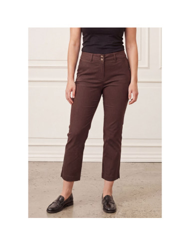 Isay Highwaist Chino | Dk Brown