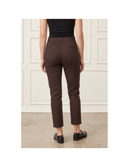 Isay Highwaist Chino | Dk Brown