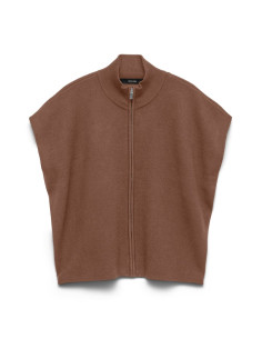 VmSaba Zipper Vest | Brown