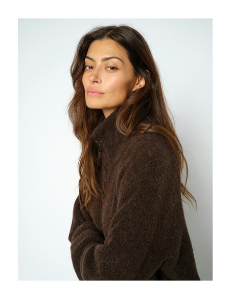 MmThora Zip Cardigan  | Delicioso