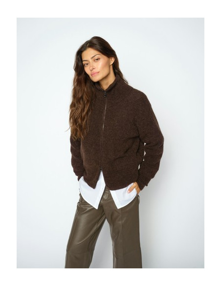 MmThora Zip Cardigan  | Delicioso
