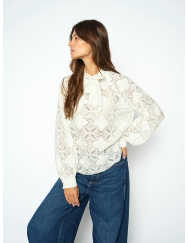 MmTamlyn Lace Blouse | Ecru