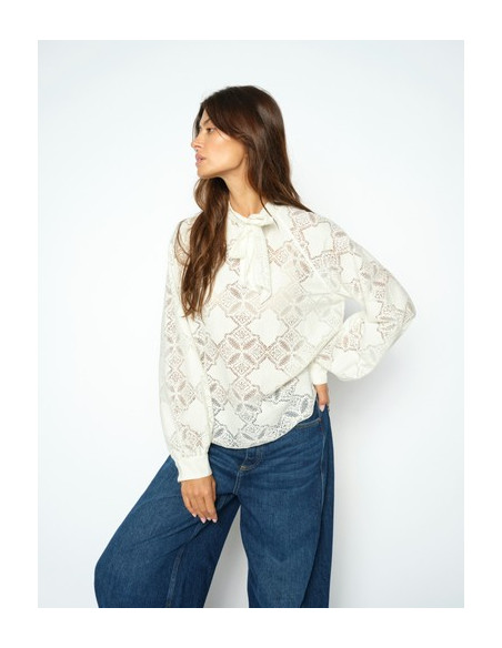 MmTamlyn Lace Blouse | Ecru