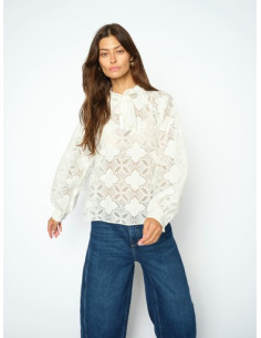 MmTamlyn Lace Blouse | Ecru