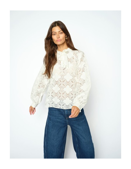 MmTamlyn Lace Blouse | Ecru