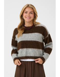TayzieSZ Pullover | Chocolate/Grey