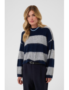 TayzieSZ Pullover | Navy/Grey