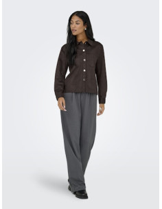 OnlMira Faux Suede Shirt | Coffee 2