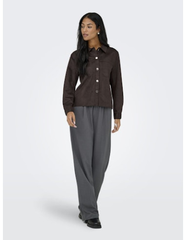 OnlMira Faux Suede Shirt | Coffee