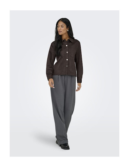OnlMira Faux Suede Shirt | Coffee