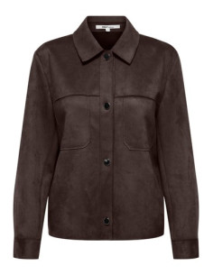 OnlMira Faux Suede Shirt | Coffee