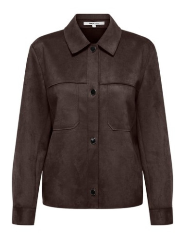 OnlMira Faux Suede Shirt | Coffee