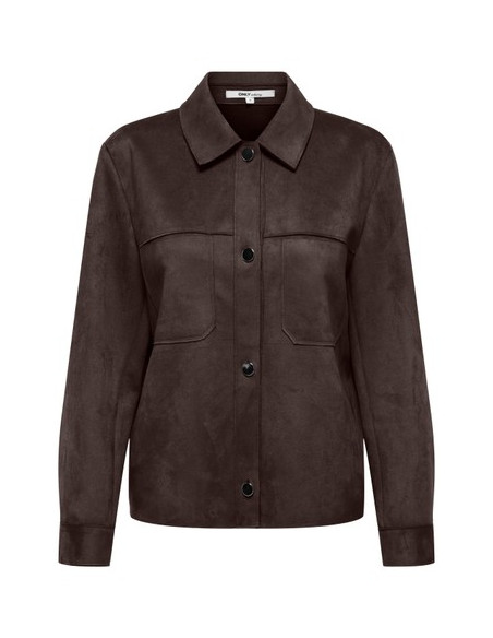 OnlMira Faux Suede Shirt | Coffee