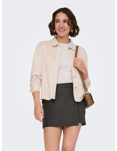OnlMira Faux Suede Shirt | Pumice