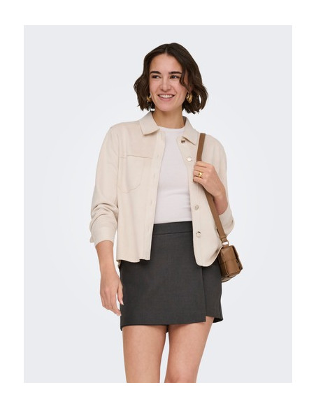OnlMira Faux Suede Shirt | Pumice