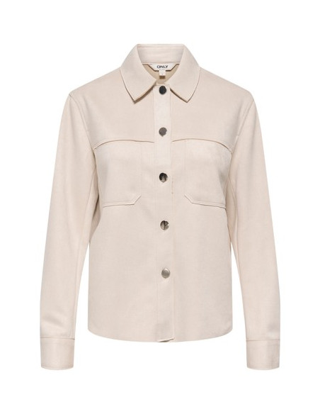 OnlMira Faux Suede Shirt | Pumice