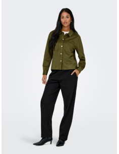 OnlMira Faux Suede Shirt | Green 2
