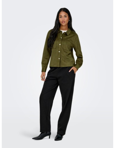 OnlMira Faux Suede Shirt | Green