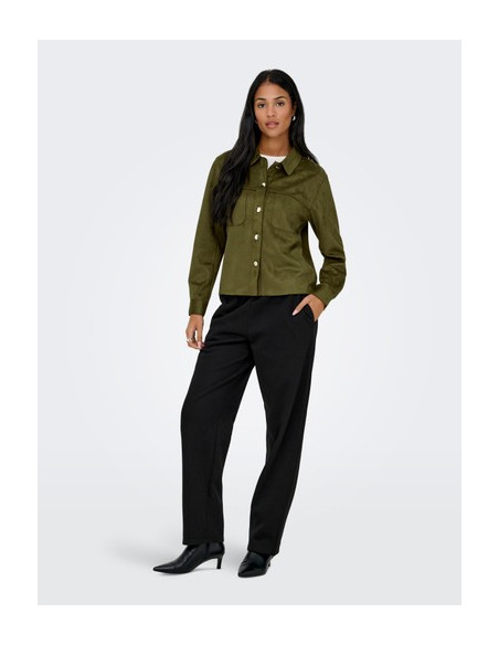 OnlMira Faux Suede Shirt | Green