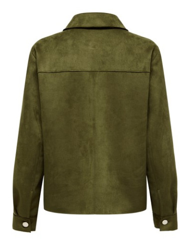 OnlMira Faux Suede Shirt | Green
