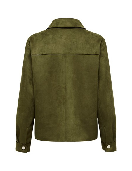 OnlMira Faux Suede Shirt | Green