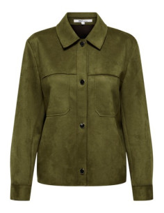 OnlMira Faux Suede Shirt | Green