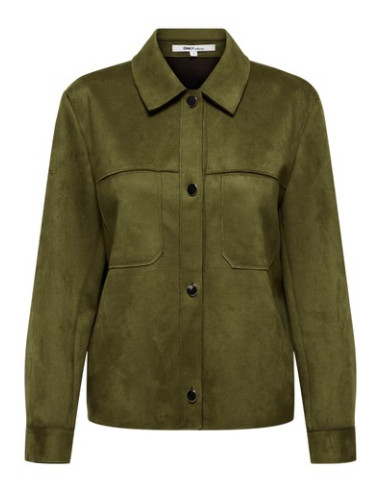 OnlMira Faux Suede Shirt | Green