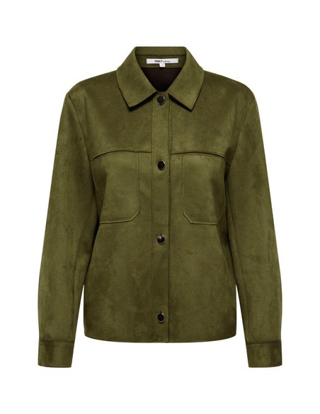 OnlMira Faux Suede Shirt | Green