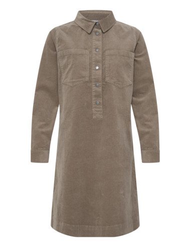 PZSally Placket Dress | Walnut