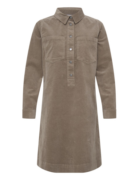 PZSally Placket Dress | Walnut