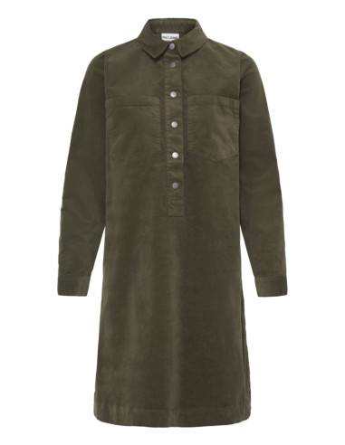PZSally Placket Dress | Leaf