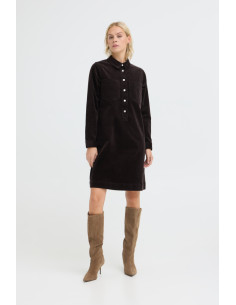 PZSally Placket Dress | Espresso 2