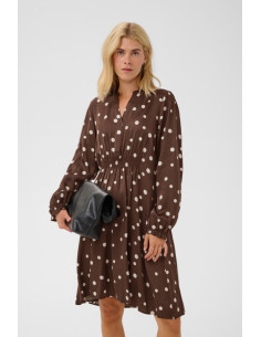 CuDotty Short Dress | Brown 2