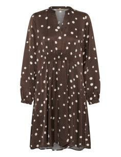CuDotty Short Dress | Brown
