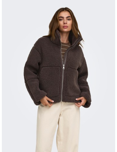 OnlAspen Teddy Jacket | Coffee