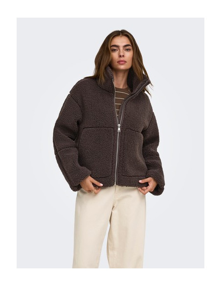 OnlAspen Teddy Jacket | Coffee