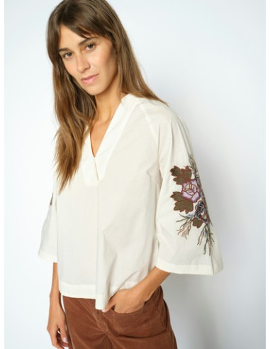 MmAleysa Blouse | Ecru