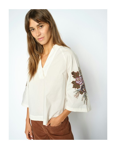 MmAleysa Blouse | Ecru