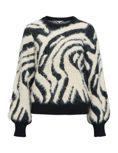 ObjHollow Knit Pullover  | Zebra