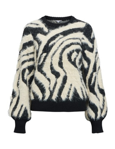 ObjHollow Knit Pullover  | Zebra