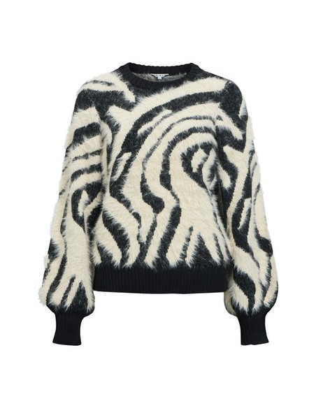 ObjHollow Knit Pullover  | Zebra