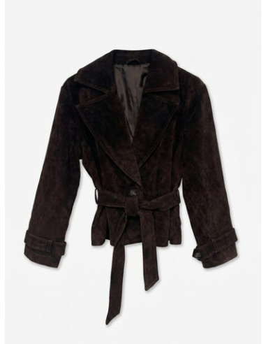 VMJanicebetty Suede Jacket | Chocolate