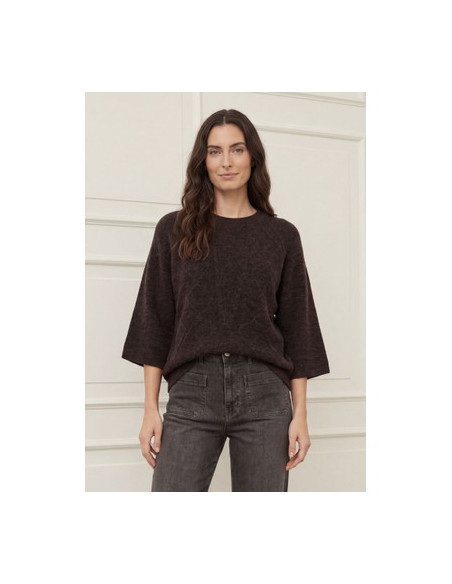 Anna S/S Pullover | Brown