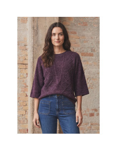 Anna S/S Pullover | Aubergine
