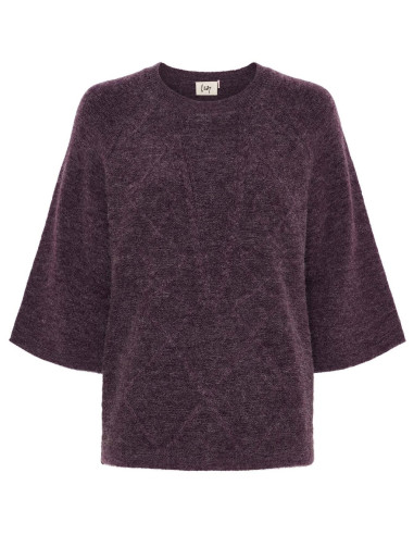 Anna S/S Pullover | Aubergine