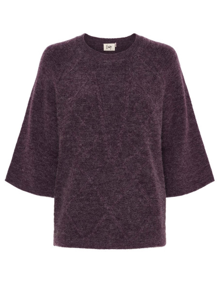 Anna S/S Pullover | Aubergine