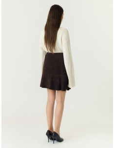 YasColly Suede Skirt | Coffee 2