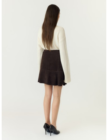YasColly Suede Skirt | Coffee